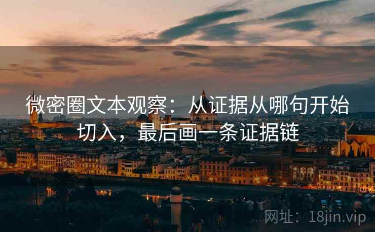 微密圈文本观察:从证据从哪句开始切入,最后画一条证据链